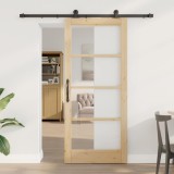 Ușa glisantă cu set de hardware &#039;ORKDAL&#039;Lemn Solid și Sticlă