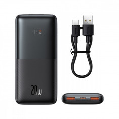 Powerbank Baseus Baseus Pro 10000mAh 20W Negru Cu Cablu USB Tip A - USB Tip C 3A 0,3m (PPBD040201)