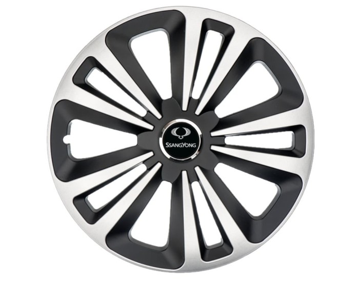 Set 4 Capace Roti Terra Gri-Negru R16 pentru gama auto SsangYong