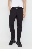 G-Star pantaloni bărbați, culoarea gri, cu fason chinos