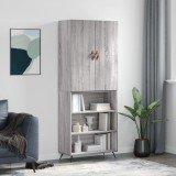 VidaXL Dulap &icirc;nalt, gri sonoma, 69,5x34x180 cm, lemn compozit