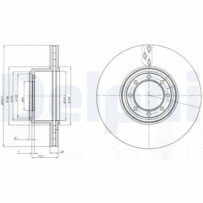 DELPHI BG4102 Disc frana foto