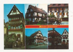 FR2 -Carte Postala - FRANTA -Maisons Alasciennes a Colombage. circulata 1988