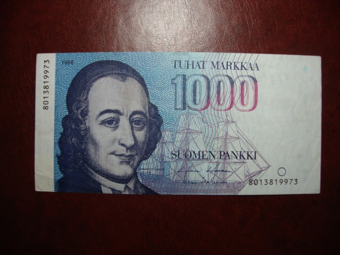 FINLANDA 1000 MARKKAA 1986 SUPERBA