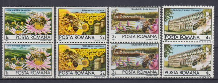 ROMANIA 1987 LP 1191 APICULTURA PERECHE MNH