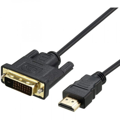 Cablu HDMI cu DVI D 24+1 elSales ELS-CHD , lungime 1.5 metri , negru foto