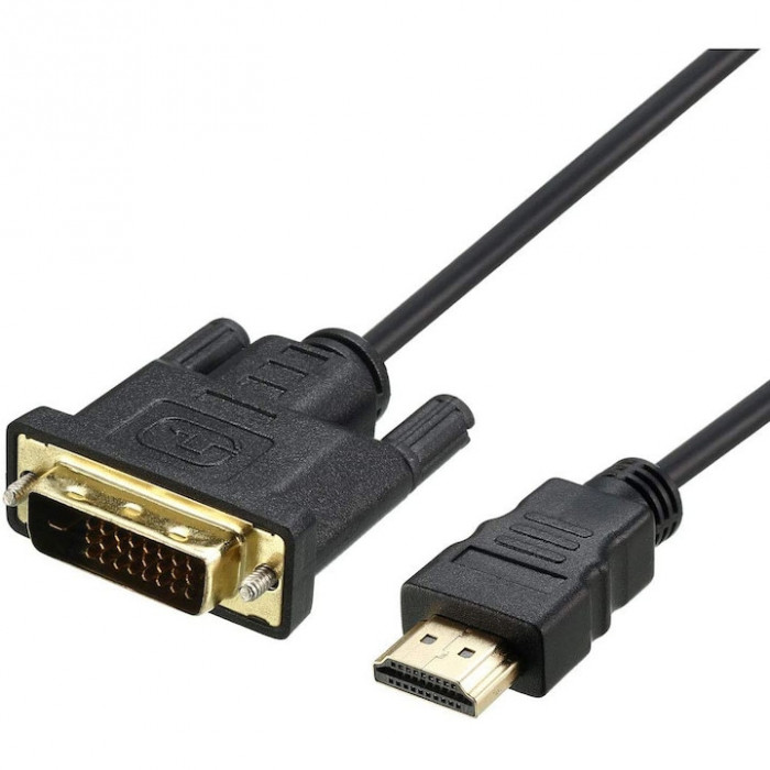 Cablu HDMI cu DVI D 24+1 elSales ELS-CHD , lungime 1.5 metri , negru