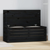 VidaXL Cutie de depozitare, negru, 89x36,5x33 cm, lemn masiv de pin
