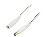 Cablu Alimentare DC Alb 2x0,5mm2 cu Mufe 5,5/2,1 și 5,5/2,5