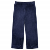 Pantaloni de copii din catifea, albastru &icirc;nchis, 140, vidaXL