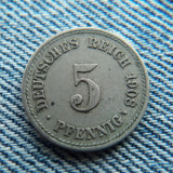 2e - 5 Pfennig 1908 F Germania Deutsches Reich, Europa