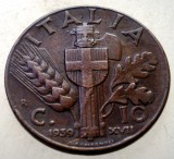 1.656 ITALIA VITTORIO EMANUELE III 10 CENTESIMI 1939 R EROARE, Europa, Bronz