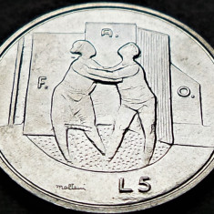 Moneda 5 LIRE - SAN MARINO, anul 1976 * cod 5247 = UNC