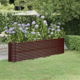 vidaXL Strat &icirc;nălțat grădină 260x40x68 cm oțel vopsit electrostatic