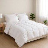 Pilota Hoteliera Alba 140x200- Microfibra si puf siliconizat