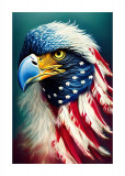 Cumpara ieftin Sticker decorativ, Vultur American, Multicolor, 85 cm, 6372ST, Oem