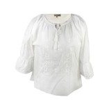 Cumpara ieftin Ie Traditionala Alba pentru Fetite cu Motiv Floral Alb - ITF10