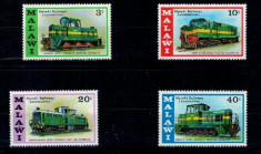 Malawi 1976 - Locomotive, serie neuzata foto