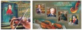 Cumpara ieftin Timbre Africa Centrala 2014 - Mari Compozitori - Colita + Bloc MNH, Set Complet