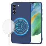 Husa silicon Samsung Galaxy S21 FE 5G Techsuit SoftFlex MagSafe, bleumarin