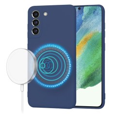 Husa silicon Samsung Galaxy S21 FE 5G Techsuit SoftFlex MagSafe, bleumarin foto