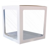 Cutie Decorativă Baloane, DIY, Alb, Dimensiuni 30x30x30cm, Oem