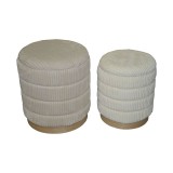 Cumpara ieftin Set tabureti 2 buc Pance Pako World Bej 40x40x44 cm