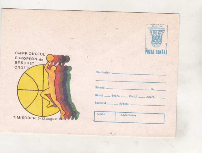 bnk ip CE de baschet cadete Timisoara- necirculat - 1989