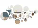 Set Oglinzi Design 3D SILVER ROUND MyStyle&reg; - Oglinzi Decorative Acrilice Luxury Home 26 buc/set