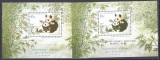 DB1 Fauna Urs Panda Australia 1995 2 SS unul cu supratipar MNH