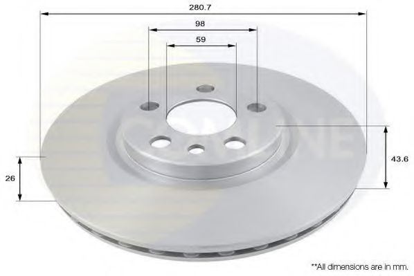 Disc frana FIAT SCUDO combinato (220P) (1996 - 2006) COMLINE ADC1522V