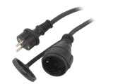 Prelungitor alimentare 5m negru 10A