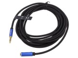 Cablu Audio Jack 3,5mm 4 pini 0,5m Negru