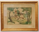 MIHAI CAMARUT(1904-1981)-SCHITUL DURAU-ACUARELA-1935
