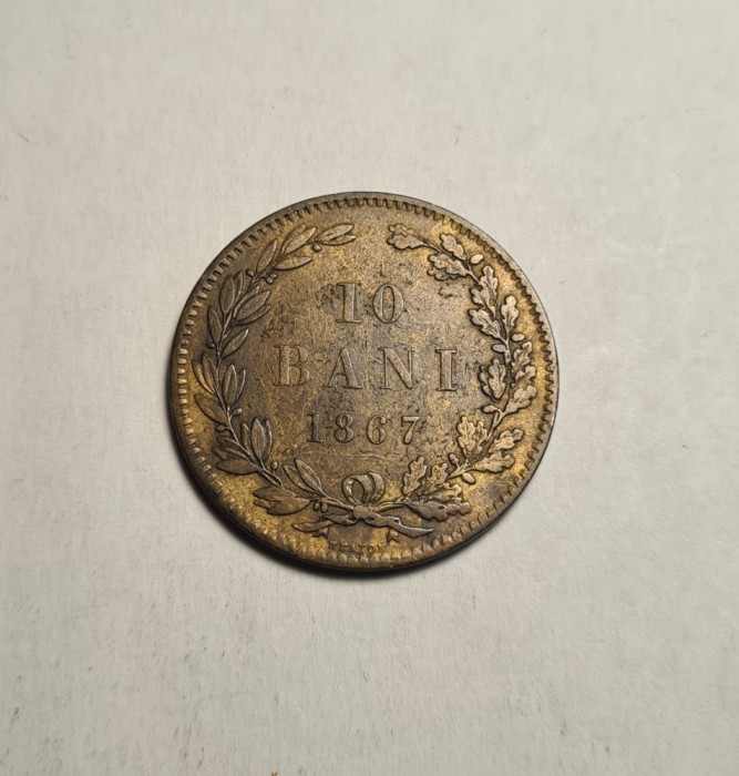 10 bani 1867 Heaton