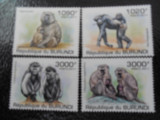 Burundi -Fauna ,maimute-serie completa ,MNH, Nestampilat