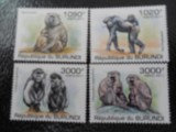 Burundi -Fauna ,maimute-serie completa ,MNH