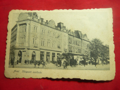 Ilustrata Arad - Piata Centrala 1923 ,stampila Excursia Absolventilor 1928 foto