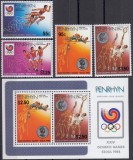Penrhyn Island 1988 - Jocurile Olimpice Seoul, serie si colita neuzata