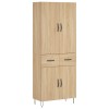 Dulap inalt, stejar sonoma, 69,5x34x180 cm, lemn compozit