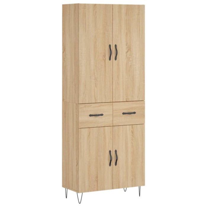 Dulap inalt, stejar sonoma, 69,5x34x180 cm, lemn compozit