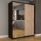 Dulap Dormitor Nova Eco 150 cm x 200 cm, cu oglinda, wenge cu usi glisante sonoma