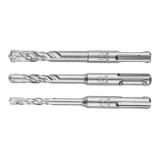 Set burghie de zidarie SDS PLUS 6-10mm/3buc. tip S4 GRAPHITE 57H570 HardWork ToolsRange