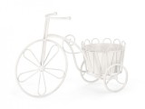 Cumpara ieftin Suport ghiveci flori otel alb Bicicleta 54x19x34 cm
