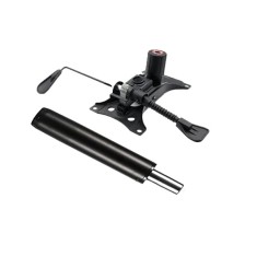 Set placuta balans metalica, 25 cm x 15 cm si cilindru piston, gaz, pentru scaune birou, negru, 35 cm