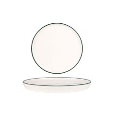 Rinart Farfurie pentru Desert - Green Edge - Por&Aring;&pound;elan - 20 cm - set de 6