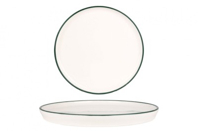 Rinart Farfurie pentru Desert - Green Edge - Por&amp;Aring;&amp;pound;elan - 20 cm - set de 6 foto