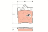 Placute frana Mercedes CLK 06.97-12.03, CLK Convertible 03.98-03.02, Clasa E 06.95-08.03, montare Spate, pregatit pt indicator uzura; TRW