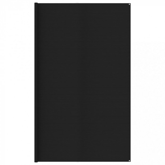 Covor de cort, negru, 400x400 cm, HDPE