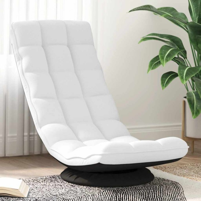 Scaun pivotant cu podea alb 70x51x79 cm Tesatura
